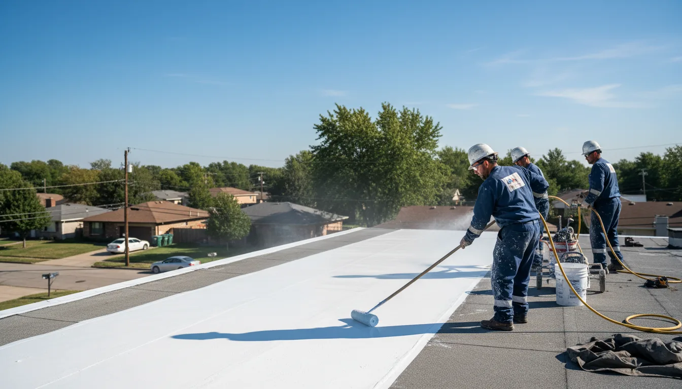 Commercial roof coating in Sharon, OK near me